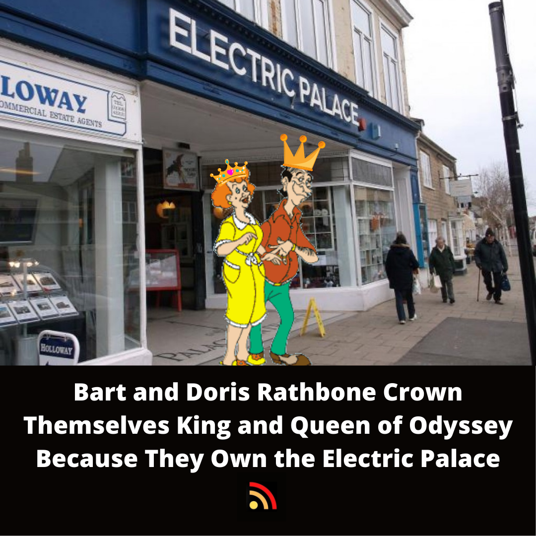 Bart and Doris Rathbone Crown Themselves King and Queen of Odyssey Because They Own the Electric Palace